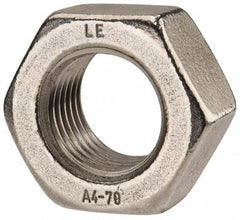 Value Collection - M39x4.00 Metric Coarse Stainless Steel Right Hand Hex Nut - 60mm Across Flats, 31mm High, Uncoated - Makers Industrial Supply