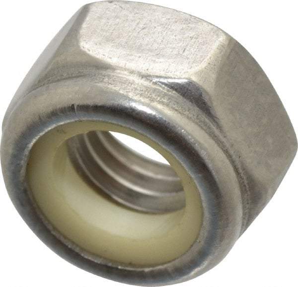 Value Collection - M8x1.25 Metric Coarse 316 & Austenitic Grade A4 Hex Lock Nut with Nylon Insert - 8mm High, Uncoated - Makers Industrial Supply