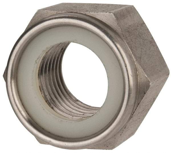 Value Collection - M27x3.00 Metric Coarse 316 & Austenitic Grade A4 Hex Lock Nut with Nylon Insert - 27mm High, Uncoated - Makers Industrial Supply