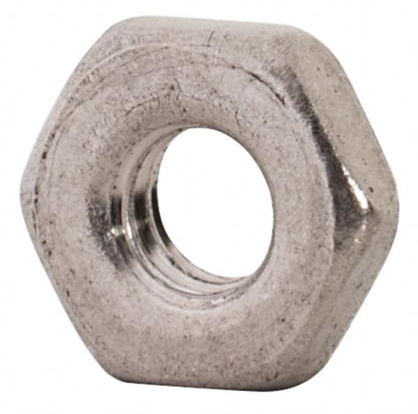 Value Collection - M3x0.50 Metric Coarse Stainless Steel Right Hand Hex Jam Nut - 5.5mm Across Flats, 1.8mm High, Uncoated - Makers Industrial Supply