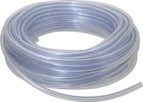 Parker - 1/4" ID x 7/16" OD, 3/32" Wall Thickness, 100' Long, Vinyl Tube - Clear, 60 Max psi, -40 to 150°F - Makers Industrial Supply