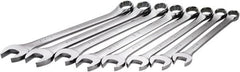 SK - 8 Piece, 1-1/16-1-1/2", 12 Point Combination Wrench Set - Inch Measurement Standard, Chrome Finish, Comes in Rack - Makers Industrial Supply