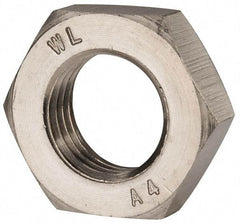 Value Collection - M27x3.00 Metric Coarse Stainless Steel Right Hand Hex Jam Nut - 41mm Across Flats, 13.5mm High, Uncoated - Makers Industrial Supply