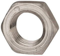 Value Collection - M36x4.00 Metric Coarse Stainless Steel Right Hand Hex Jam Nut - 55mm Across Flats, 18mm High, Uncoated - Makers Industrial Supply