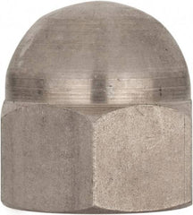 Value Collection - M18x2.5 Metric Coarse, 27mm Width Across Flats, Uncoated, Stainless Steel Acorn Nut - 32mm Overall Height, Austenitic A4, DIN 1587 - Makers Industrial Supply