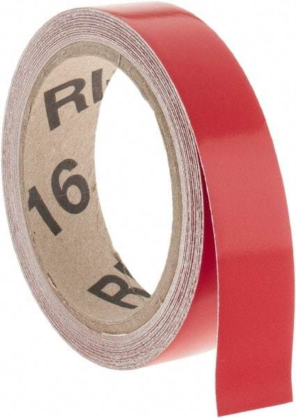 NMC - Red Solid Color Vinyl Tape - 1" Wide x 30' Long x 0.002" Thick, General Traffic - Makers Industrial Supply