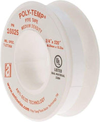 Value Collection - 1/4" Wide x 520" Long General Purpose Pipe Repair Tape - -400 to 550°F, White - Makers Industrial Supply