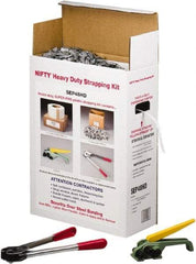 Nifty Products - Strapping Kits Type: Heavy-Duty Polypropylene Strapping Kit Contents: Coil; Tensioner; Crimper; Metal Seals - Makers Industrial Supply