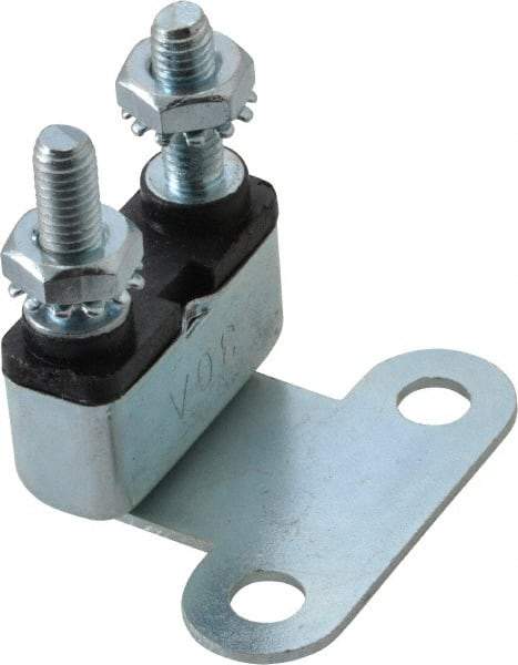 Value Collection - 30 Amp Automotive Heavy Duty Stud Terminal Circuit Breaker - Bracket Mount, 1.09" Long x 0.402" Wide 0.63" High - Makers Industrial Supply