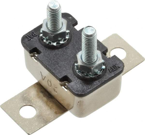 Value Collection - 20 Amp Automotive Heavy Duty Stud Terminal Circuit Breaker - Crosswise Bracket Mount, 1.259" Long x 0.838" Wide 0.652" High - Makers Industrial Supply