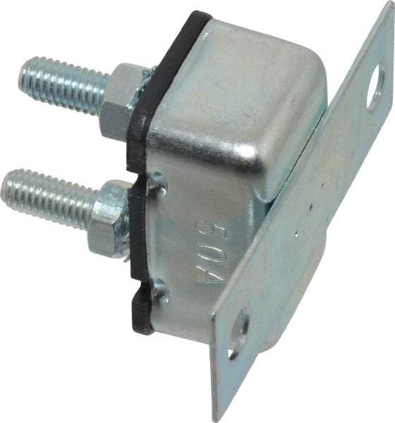 Value Collection - 50 Amp Automotive Heavy Duty Stud Terminal Circuit Breaker - Crosswise Bracket Mount, 1.259" Long x 0.838" Wide 0.652" High - Makers Industrial Supply