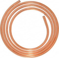 Mueller Industries - 1/2 Inch Outside Diameter x 10 Ft. Long, Copper Round Tube - 0.43 Inch Inside Diameter, 0.035 Inch Wall Thickness, Alloy 122 - Makers Industrial Supply