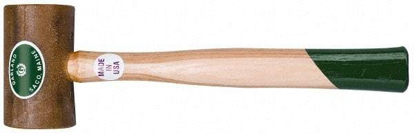 Garland - 1/2 Lb Head Weighted Rawhide Hammer - 9" Long Wood Handle - Makers Industrial Supply