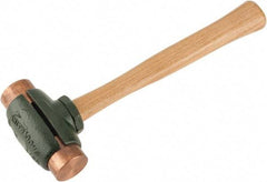 Garland - 3-1/2 Lb Head 1-1/2" Face Copper Split Head Hammer - Wood Handle - Makers Industrial Supply