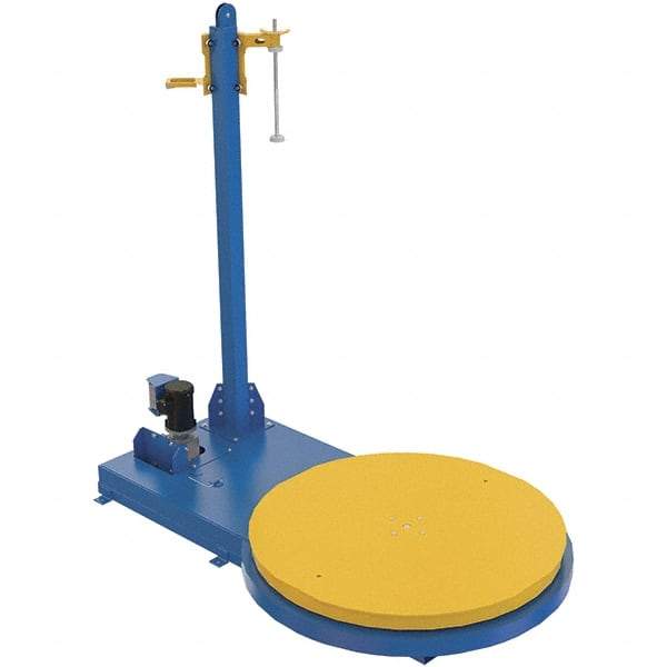 Vestil - 60 Inch Diameter, 8 to 12 Pallets per Hour, Semi Automatic, Medium Duty Stretch and Pallet Wrap Machine - 5,000 Lbs. Capacity, 3 to 12 RPM, 11 Inch High, 10 and 20 Inch Film Height - Makers Industrial Supply