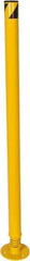 Vestil - 2-1/2" Diam x 42" High, Yellow Steel Spring Bollard - 6" Wide x 6" Long Mounting Plate, 19 Lb - Makers Industrial Supply