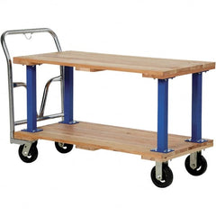 Vestil - 1,600 Lb Capacity Hardwood Platform Truck - Hardwood Deck, 24" OAW - Makers Industrial Supply