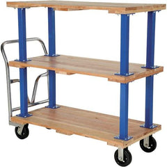 Vestil - 1,600 Lb Capacity Hardwood Platform Truck - Hardwood Deck, 24" OAW - Makers Industrial Supply