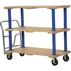 Vestil - 1,600 Lb Capacity Hardwood Platform Truck - Hardwood Deck, 27" OAW - Makers Industrial Supply