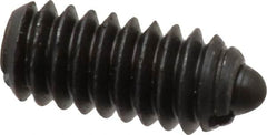 Gibraltar - 1/4-20, 17/32" Thread Length, 0.078" Plunger Projection, Steel Threaded Spring Plunger - 0.119" Max Plunger Diam, 0.531" Plunger Length, 1 Lb Init End Force, 3.5 Lb Final End Force - Makers Industrial Supply