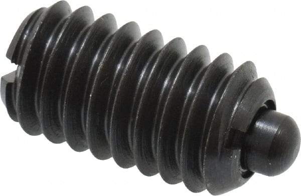 Gibraltar - 5/16-18, 9/16" Thread Length, 1/12" Plunger Projection, Steel Threaded Spring Plunger - 0.135" Max Plunger Diam, 0.562" Plunger Length, 1.25 Lb Init End Force, 4 Lb Final End Force - Makers Industrial Supply