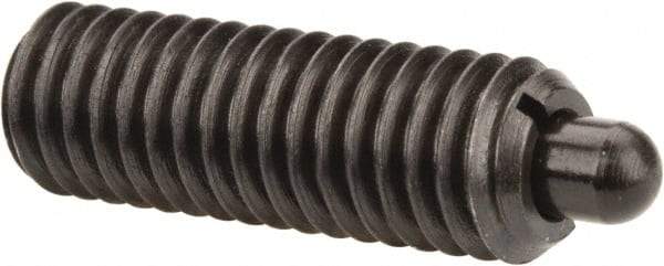 Gibraltar - 3/8-16, 5/8" Thread Length, 0.11" Plunger Projection, Steel Threaded Spring Plunger - 0.186" Max Plunger Diam, 0.625" Plunger Length, 4.5 Lb Init End Force, 18.5 Lb Final End Force - Makers Industrial Supply