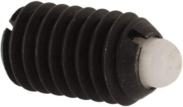 Gibraltar - 3/8-16, 5/8" Thread Length, 0.11" Plunger Projection, Steel Threaded Spring Plunger - 0.186" Max Plunger Diam, 0.625" Plunger Length, 1.5 Lb Init End Force, 5 Lb Final End Force - Makers Industrial Supply