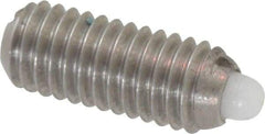 Gibraltar - 10-32, 0.468" Thread Length, 0.065" Plunger Projection, Stainless Steel Threaded Spring Plunger - 0.093" Max Plunger Diam, 0.468" Plunger Length, 1.7 Lb Init End Force, 6.2 Lb Final End Force - Makers Industrial Supply