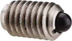 Gibraltar - 3/8-16, 5/8" Thread Length, 0.11" Plunger Projection, Stainless Steel Threaded Spring Plunger - 0.186" Max Plunger Diam, 0.625" Plunger Length, 4.5 Lb Init End Force, 18.5 Lb Final End Force - Makers Industrial Supply