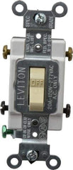 Leviton - 2 Pole, 120 to 277 VAC, 20 Amp, Commercial Grade, Toggle, Wall and Dimmer Light Switch - 1.31 Inch Wide x 4.06 Inch High - Makers Industrial Supply