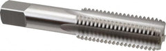 OSG - 1-8 UNC 4 Flute Bright Finish High Speed Steel Straight Flute Standard Hand Tap - Bottoming, Right Hand Thread, 5-1/8" OAL, 2-1/2" Thread Length, H1 Limit, Oversize - Exact Industrial Supply