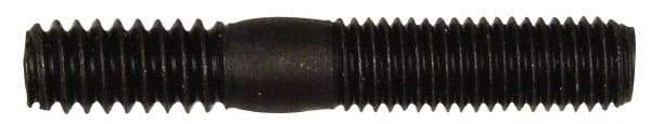 Dorman - 1/4-28 Long Thread, 1/4-20 Short Thread, 1-1/2" OAL Unequal Double Threaded Stud - Steel, Black Oxide Finish, 3/4" Long Thread Length, 1/2" Short Thread Length - Makers Industrial Supply