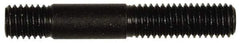 Dorman - 3/8-16 2-7/32" OAL Unequal Double Threaded Stud - Steel, Black Oxide Finish, 1-1/2" Long Thread Length, 7/16" Short Thread Length - Makers Industrial Supply