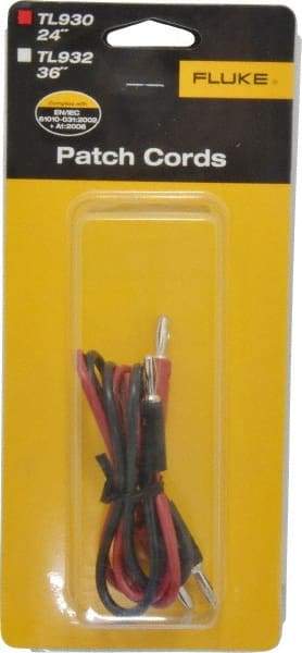 Fluke - Black/Red Electrical Test Equipment Patch Cord Set - Use with Test Equipment - Makers Industrial Supply