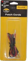 Fluke - Black/Red Electrical Test Equipment Patch Cord Set - Use with Test Equipment - Makers Industrial Supply