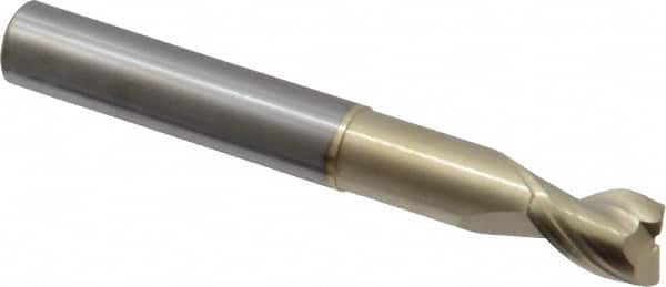 Accupro - 3/8" Diam 2 Flute Solid Carbide 0.015" Corner Radius End Mill - Makers Industrial Supply