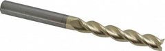 Accupro - 1/4", 1-1/2" LOC, 1/4" Shank Diam, 3" OAL, 3 Flute, Solid Carbide Square End Mill - Single End, ZrN Finish, Spiral Flute, 37° Helix, Centercutting, Right Hand Cut, Right Hand Flute - Makers Industrial Supply