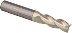 Accupro - 3/16", 3 Flute, Single End, Solid Carbide, 0.01" Corner Radius End Mill - 2-1/2" OAL, 37° Helix, Right Hand Flute, 5/8" LOC, Right Hand Cut - Makers Industrial Supply