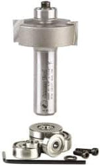 Amana Tool - 1-3/8" Cut Diam, 1/2" Length of Cut, 2 Flute Profiling Edge Profile Router Bit - Carbide-Tipped, 1/2" Shank Diam, 2-3/8" OAL, Uncoated - Makers Industrial Supply