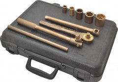 Ampco - 9 Piece 1/2" Drive Socket Set - 6 Points, 1/2" to 1-1/4" Range, Inch Measurement Standard - Makers Industrial Supply