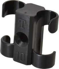 Midwest Control - 3/8 to 1/2 Hose OD, Multitube Holder - Black, 2 Slots, 1.1" OAL, 0.16" Mounting Hole, For Use With Tubes, Wires, Hose & Pipe - Makers Industrial Supply