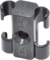 Midwest Control - 5/32 to 1/4 Hose OD, Multitube Holder - Black, 2 Slots, 0.7" OAL, 0.12" Mounting Hole, For Use With Tubes, Wires, Hose & Pipe - Makers Industrial Supply