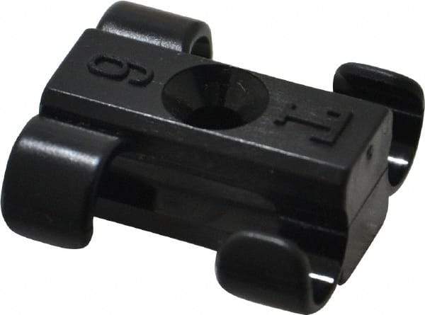 Midwest Control - 1/4 to 5/16 Hose OD, Multitube Holder - Black, 2 Slots, 0.8" OAL, 0.12" Mounting Hole, For Use With Tubes, Wires, Hose & Pipe - Makers Industrial Supply