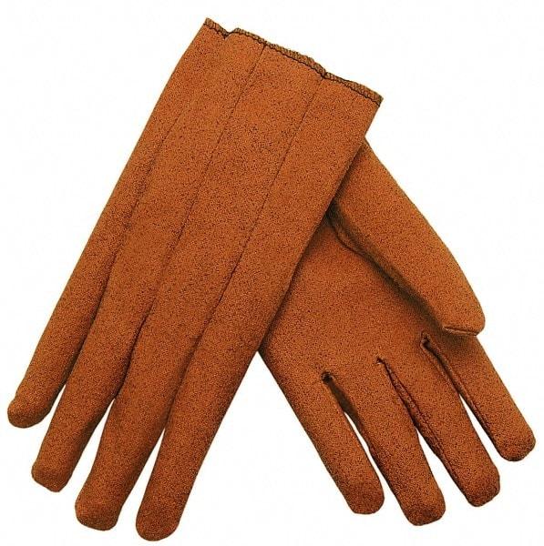 MCR Safety - Size L (9) PVC Coated Cotton General Protection Work Gloves - For General Purpose, Fully Coated, Slip-On Cuff, Full Fingered, Reddish Brown, Paired - Makers Industrial Supply