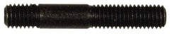 Dorman - M8x1.25 50mm OAL Unequal Double Threaded Stud - Steel, Black Oxide Finish, 23mm Long Thread Length, 10mm Short Thread Length, Metric - Makers Industrial Supply