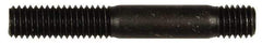 Dorman - M8x1.25 55mm OAL Unequal Double Threaded Stud - Steel, Black Oxide Finish, 23mm Long Thread Length, 10mm Short Thread Length, Metric - Makers Industrial Supply