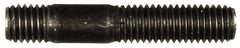 Dorman - M10x1.50 57mm OAL Unequal Double Threaded Stud - Steel, Black Oxide Finish, 28mm Long Thread Length, 12mm Short Thread Length, Metric - Makers Industrial Supply