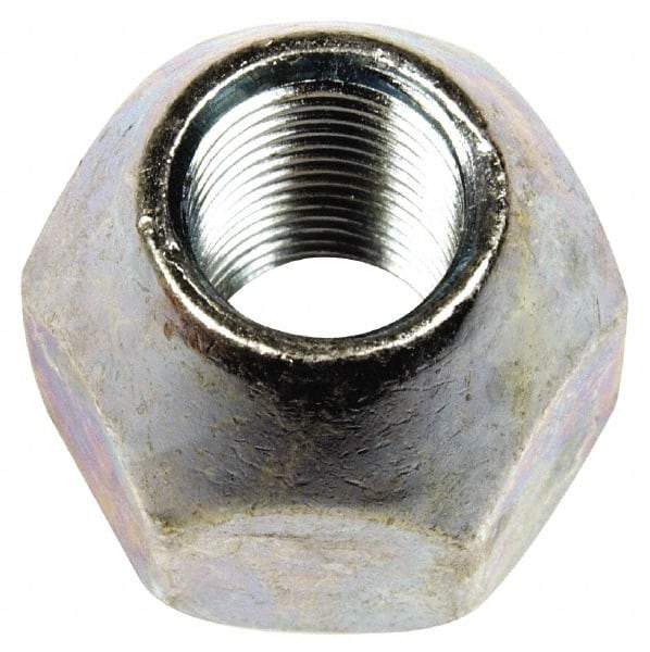 Dorman - 9/16-18 Black Oil Quench Finish Open Wheel Nut - 1-1/16" Hex, 31/32" OAL, 60° Seat Angle - Makers Industrial Supply