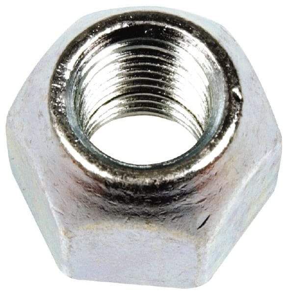 Dorman - M12-1.5 Zinc Finish Open Wheel Nut - 21mm Hex, 18mm OAL, 60° Seat Angle - Makers Industrial Supply