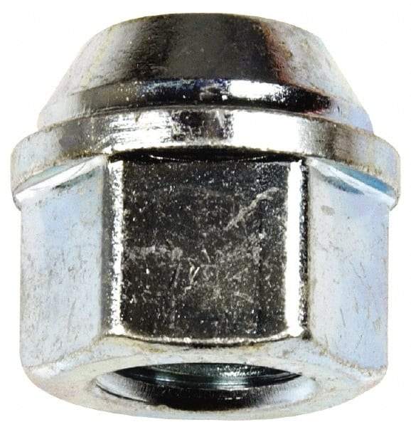 Dorman - M12-1.5 Zinc Finish Open Wheel Nut - 19mm Hex, 20.5mm OAL, 60° Seat Angle - Makers Industrial Supply